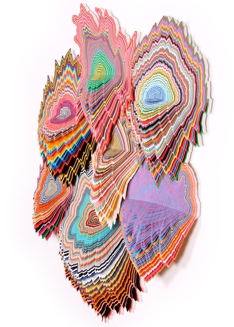 jen stark: hand cut paper sculptures